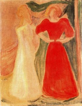 Edvard Munch : Two Girls (from the Reinhardt Frieze)